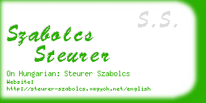 szabolcs steurer business card